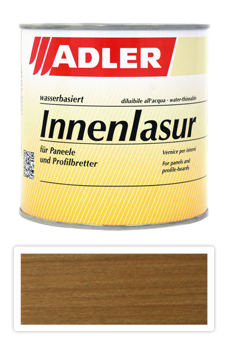 ADLER Innenlasur - vodou ředitelná lazura na dřevo pro interiéry 0.75 l Nuss Innen LW 11/4