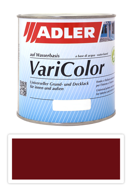 ADLER Varicolor - vodou ředitelná krycí barva univerzál 0.75 l Purpurrot / Purpurově červená RAL 3004