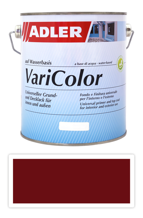 ADLER Varicolor - vodou ředitelná krycí barva univerzál 2.5 l Purpurrot / Purpurově červená RAL 3004