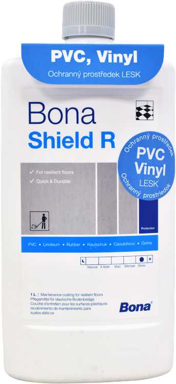 BONA Shield R - polyuretanová údržbová politura pro všechny elastické podlahy 1 l Lesk