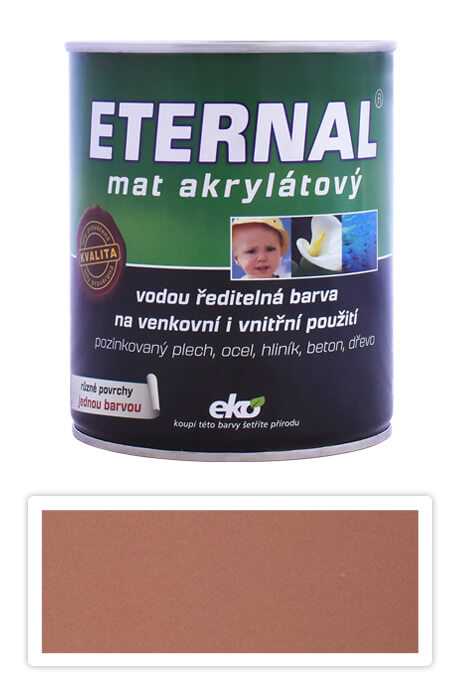ETERNAL Mat akrylátový - vodou ředitelná barva 0.7 l Cihlově červená 08