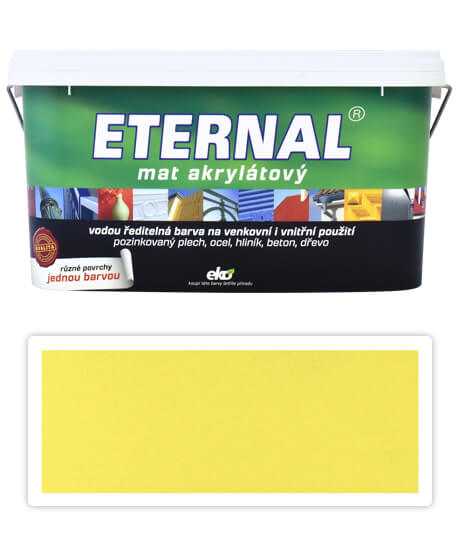 ETERNAL Mat akrylátový - vodou ředitelná barva 5 l Světle žlutá 07