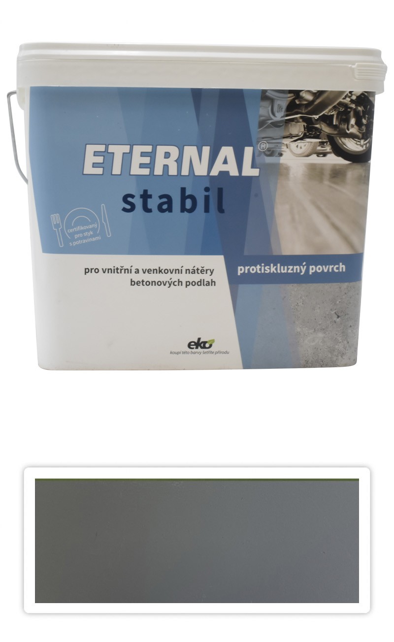 ETERNAL Stabil - vodou ředitelná barva na betonové podlahy 10 l Šedá 04
