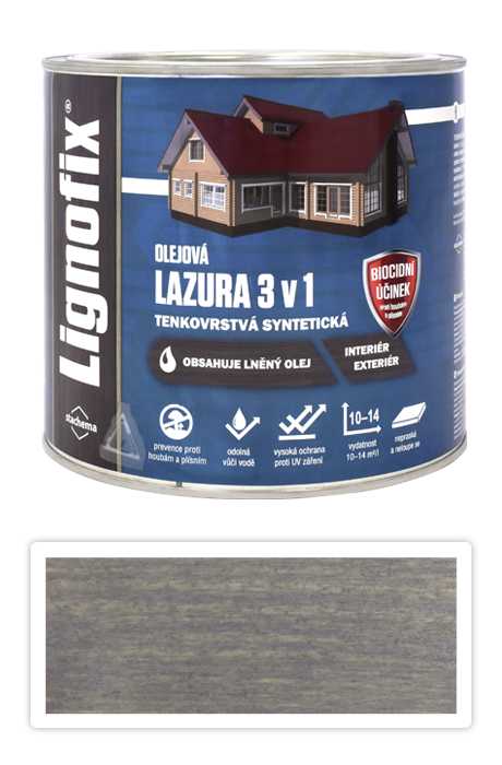 Lignofix LAZURA 3v1 - olejová lazura s biocidem 2.2 l Antik šedá