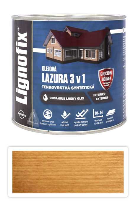 Lignofix LAZURA 3v1 - olejová lazura s biocidem 2.2 l Dub
