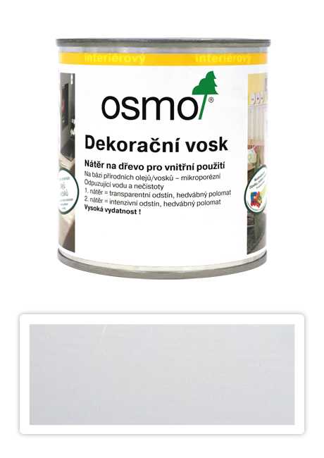 OSMO Dekorační vosk intenzivní odstíny 0.375 l Bílý mat 3186