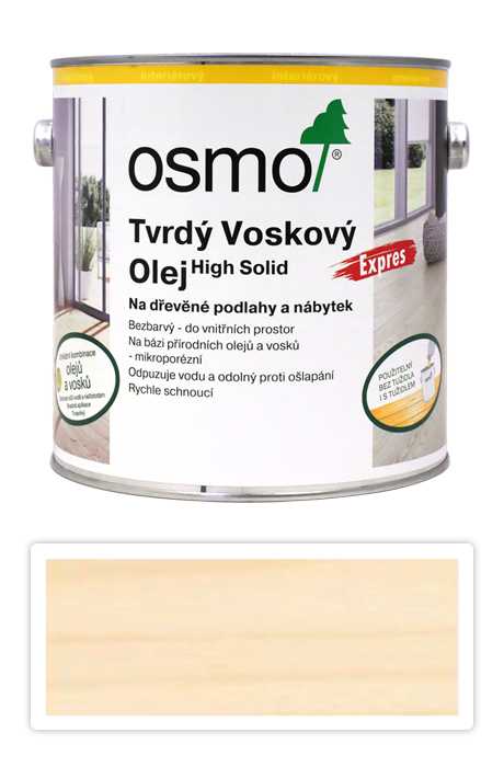 OSMO Tvrdý voskový olej EXPRES 2.5 l Bílý 3340