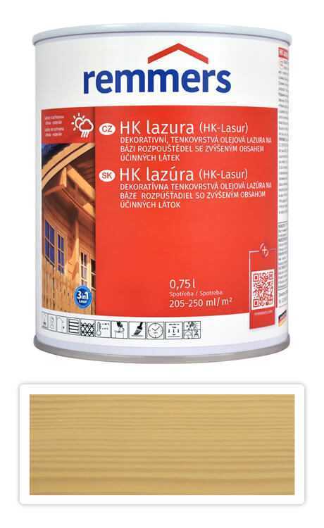 REMMERS HK-lasur - ochranná lazura na dřevo pro exteriér 0.75 l Hemlock