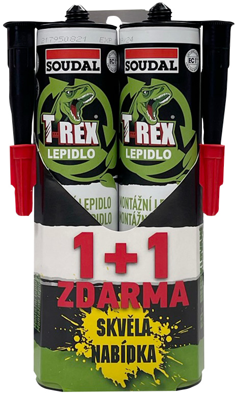 SOUDAL T-REX - montážní lepidlo na lehké materiály 350g 1 + 1 ZDARMA