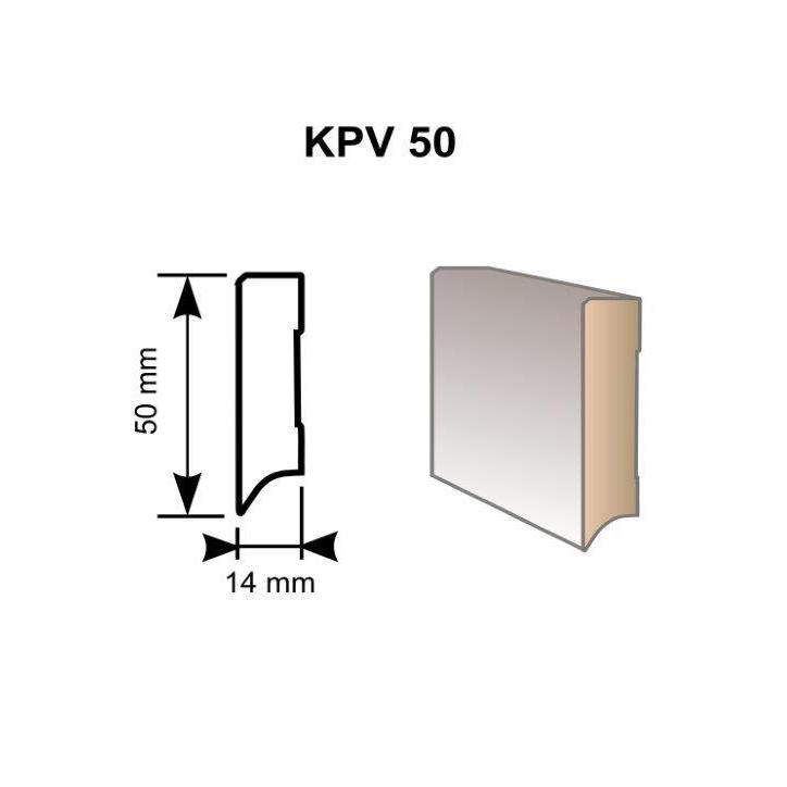 Soklová lišta KPV50 Dub sněhový 13118