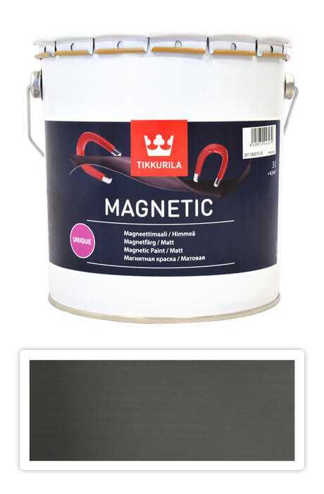 TIKKURILA Magnetic - magnetická barva 3 l Šedá
