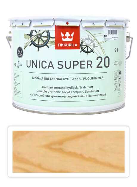 TIKKURILA Unica Super 20 - podlahový lak 9 l Polomatný