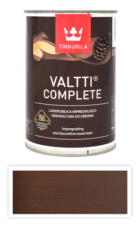 TIKKURILA Valtti Complete - matná tenkovrstvá lazura s ochranou proti UV záření 0.9 l Tatti 5071