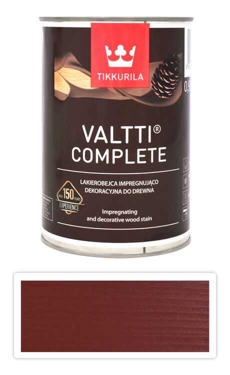 TIKKURILA Valtti Complete - matná tenkovrstvá lazura s ochranou proti UV záření 0.9 l Varvikko 5058
