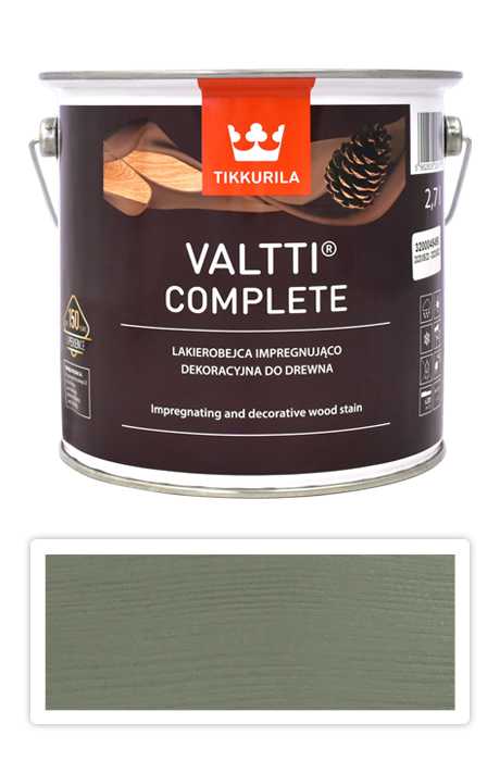 TIKKURILA Valtti Complete - matná tenkovrstvá lazura s ochranou proti UV záření 2.7 l Suvi 5065