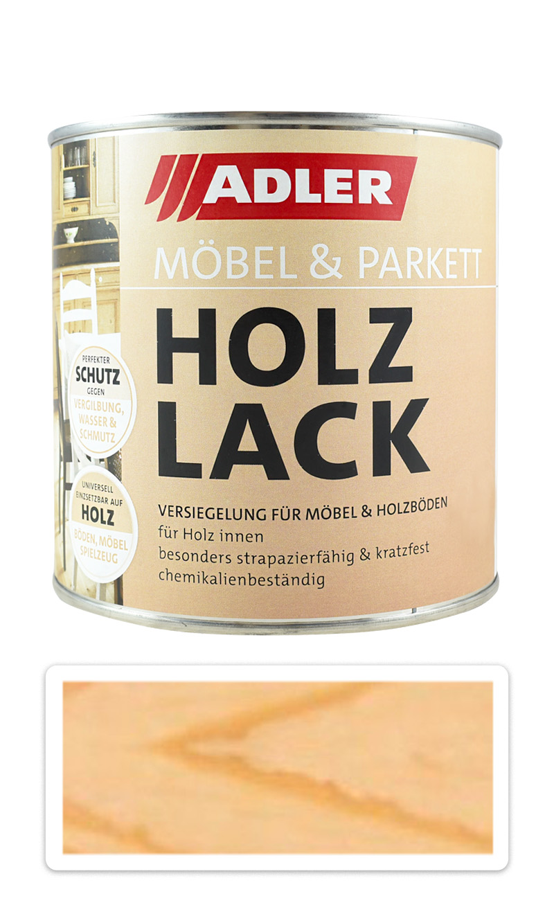 ADLER Holzlack - vodou ředitelný lak 0.75 l Lesklý