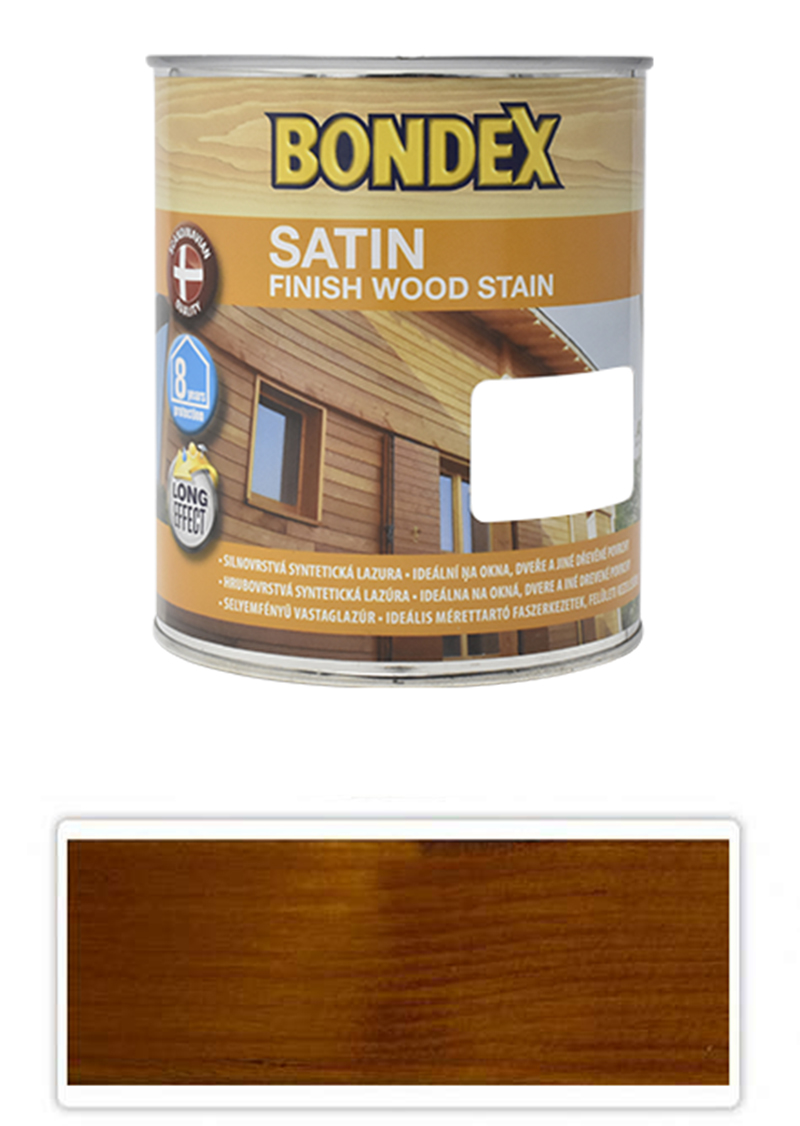 BONDEX Satin - silnovrstvá lazura pro ošetření dřeva v exteriéru 0.75 l Teak 905