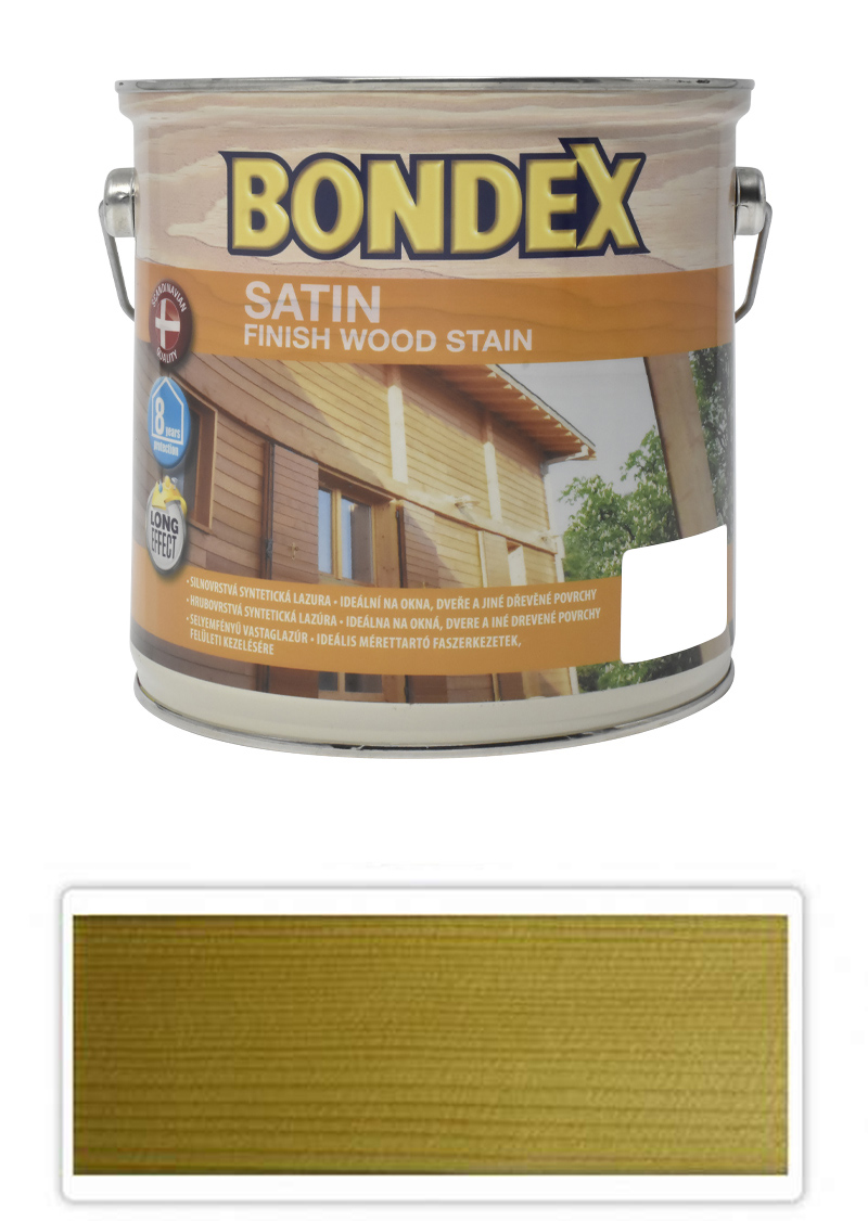 BONDEX Satin - silnovrstvá lazura pro ošetření dřeva v exteriéru 2.5 l Bezbarvá 900