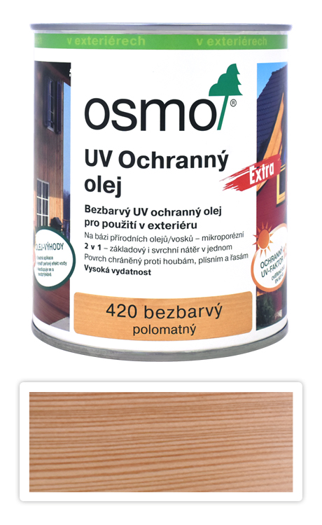 Osmo UV ochranný olej bezbarvá 420 Extra 0