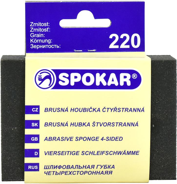 SPOKAR - čtyřstranná brusná houbička zrno 220