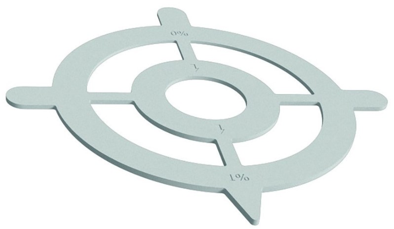 x Spádová podložka 1 % - průměr 150mm