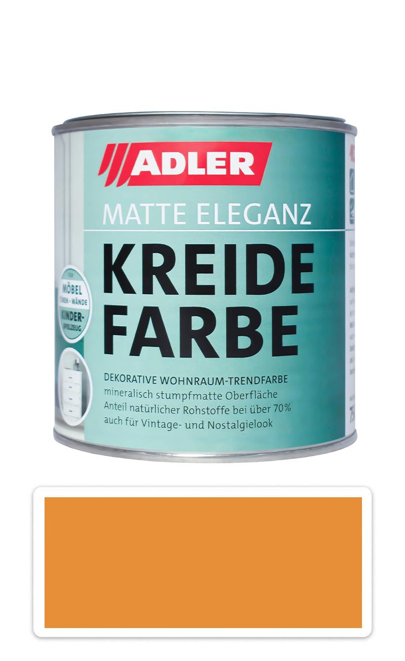 ADLER Kreidefarbe - univerzální vodou ředitelná křídová barva do interiéru 0.375 l Bergfink