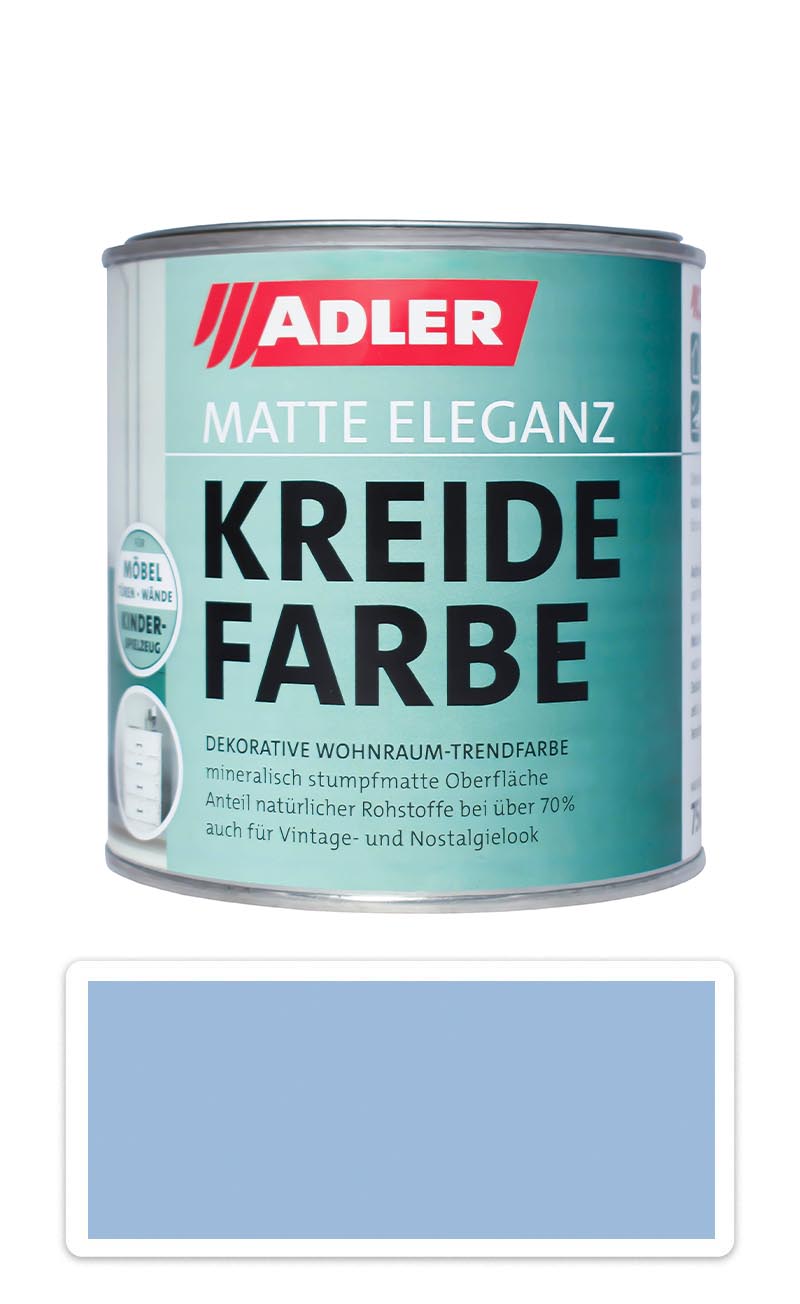 ADLER Kreidefarbe - univerzální vodou ředitelná křídová barva do interiéru 0.375 l Bergsee