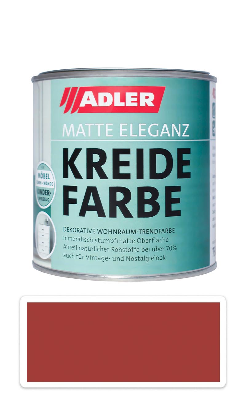 ADLER Kreidefarbe - univerzální vodou ředitelná křídová barva do interiéru 0.375 l Mauerläufer