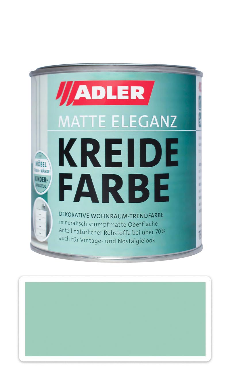 ADLER Kreidefarbe - univerzální vodou ředitelná křídová barva do interiéru 0.75 l Wanderkarte