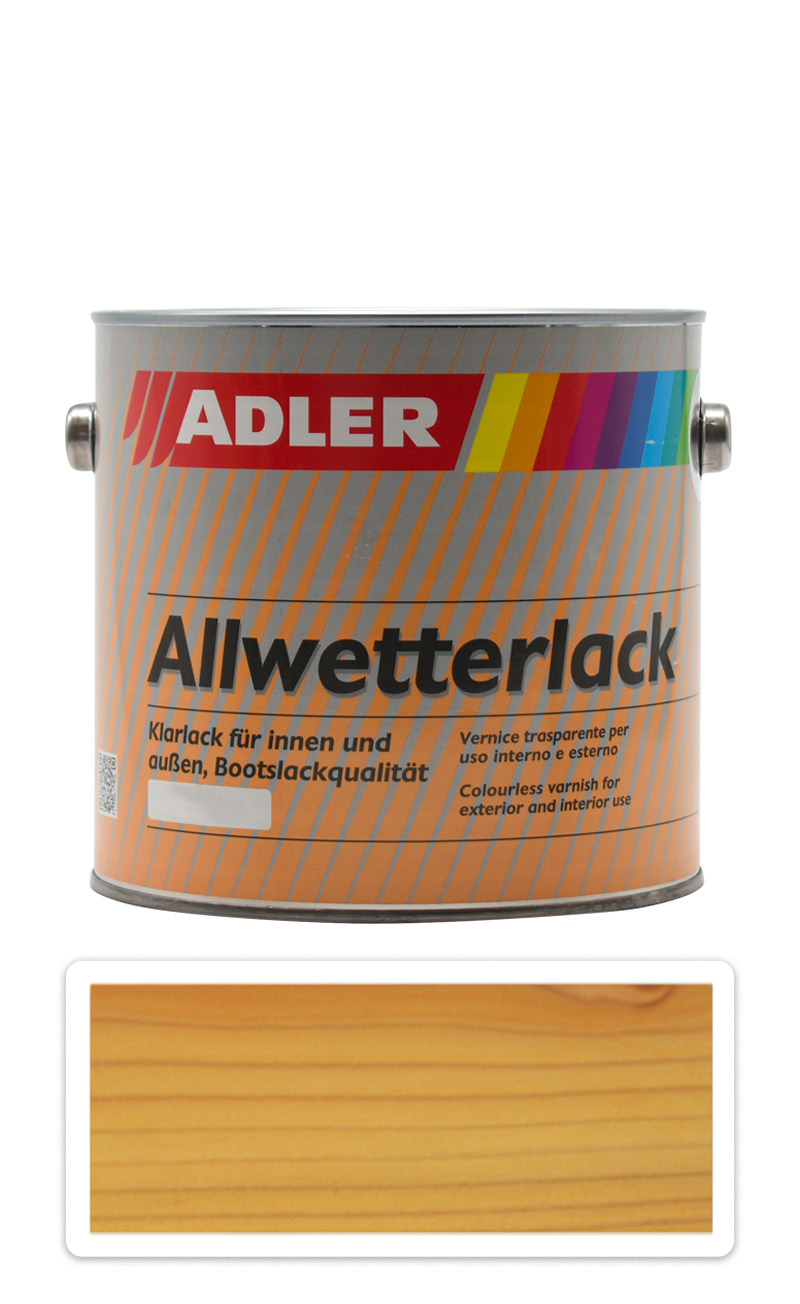 ADLER Allwetterlack - lodní lak z umělé pryskyřice 2.5 l Bezbarvý lesk 50020