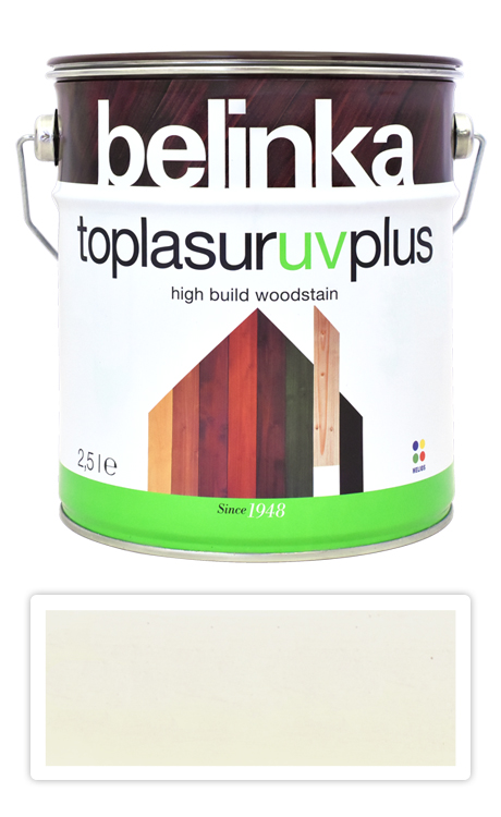 BELINKA Toplasur UV Plus - silnovrstvá lazura 2.5 l Bílá 11