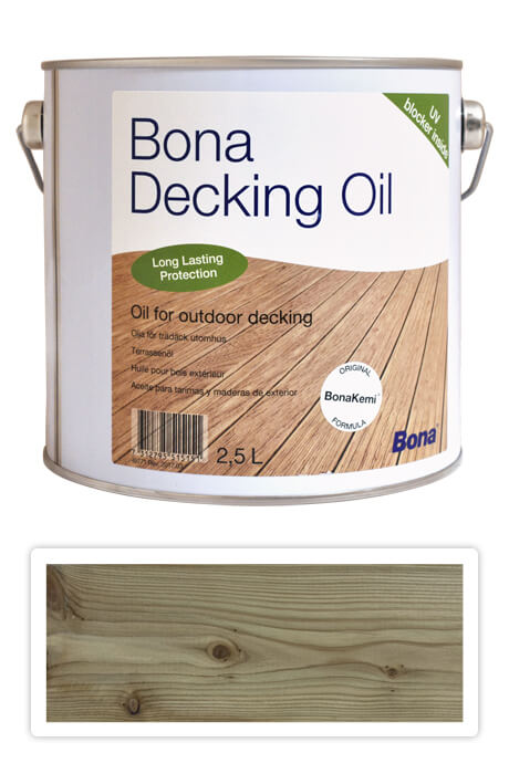 BONA Decking Oil -  olej pro impregnaci a ochranu dřeva v exteriéru 2.5 l Neutrální