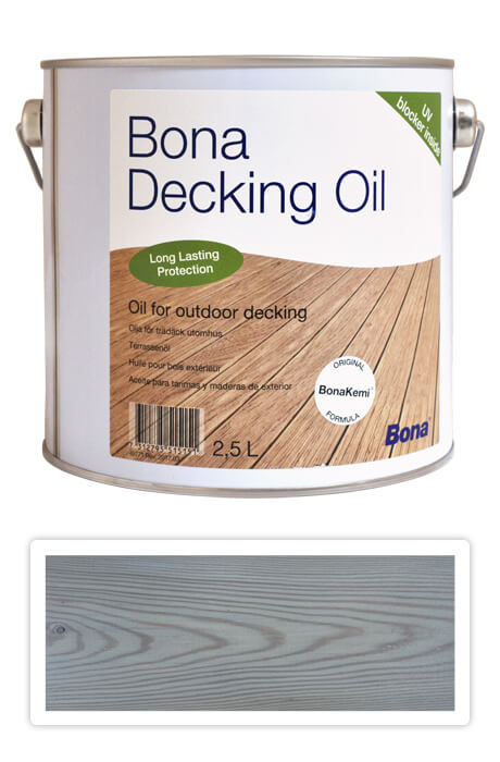 BONA Decking Oil -  olej pro impregnaci a ochranu dřeva v exteriéru 2.5 l Šedý