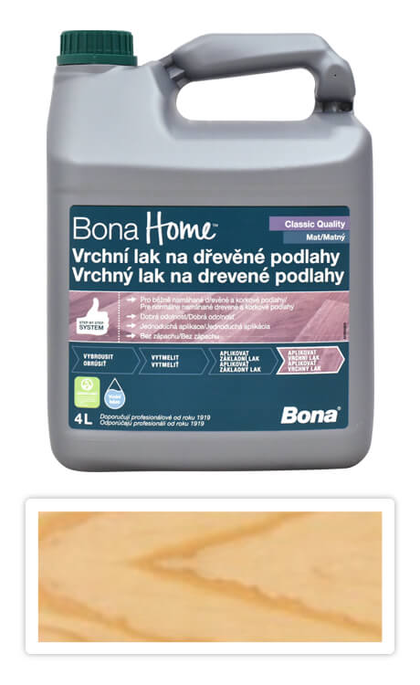 BONA Home Vrchní lak na dřevěné podlahy 4 l Bezbarvý matný