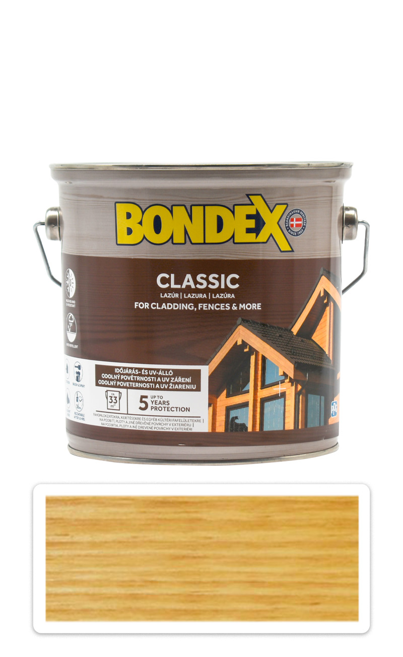 BONDEX Classic - matná tenkovrstvá syntetická lazura 2.5 l Dub