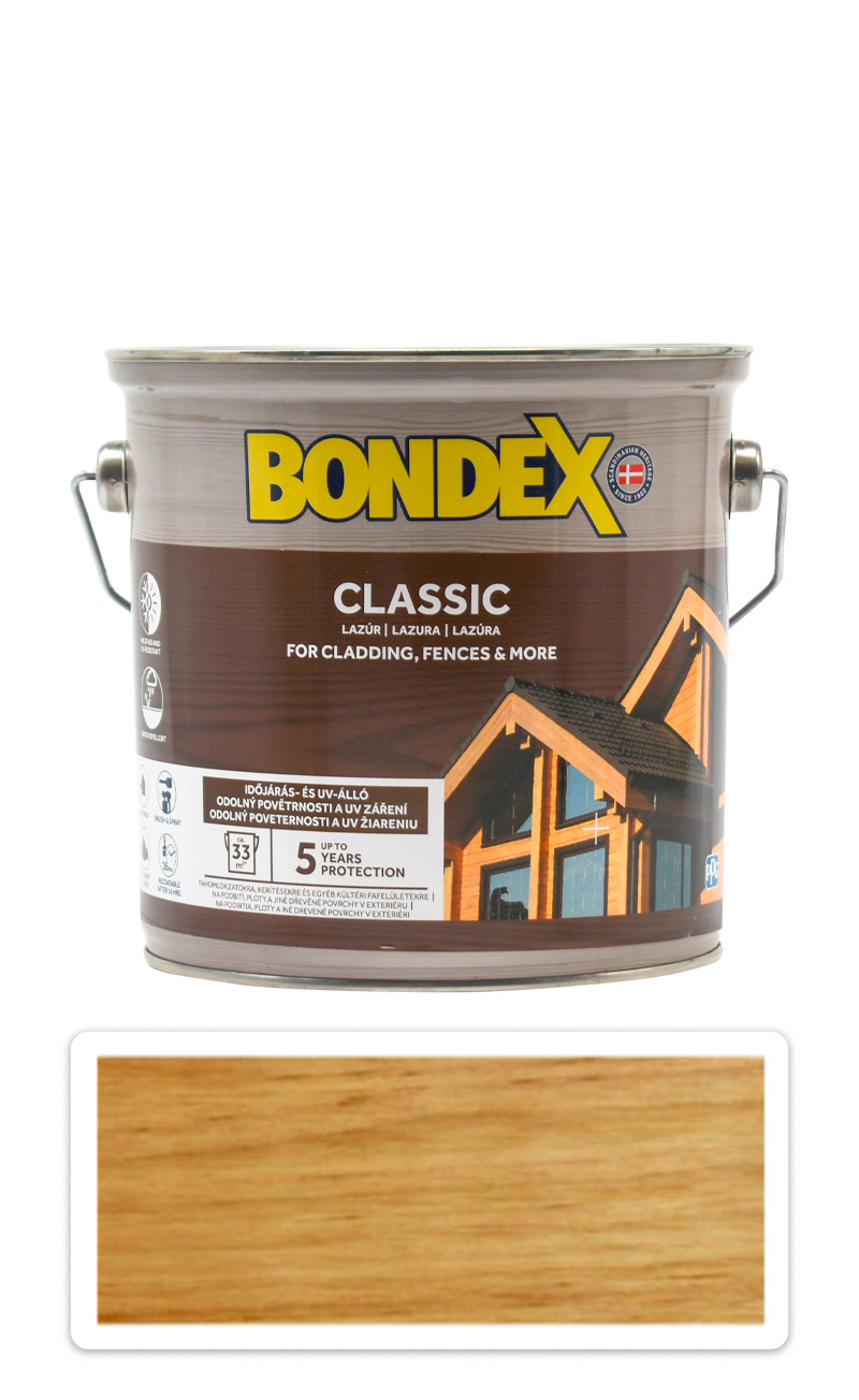 BONDEX Classic - matná tenkovrstvá syntetická lazura 2.5 l Kaštan