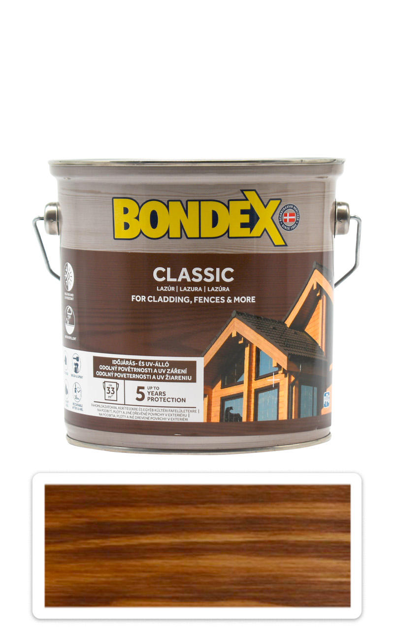 BONDEX Classic - matná tenkovrstvá syntetická lazura 2.5 l Ořech