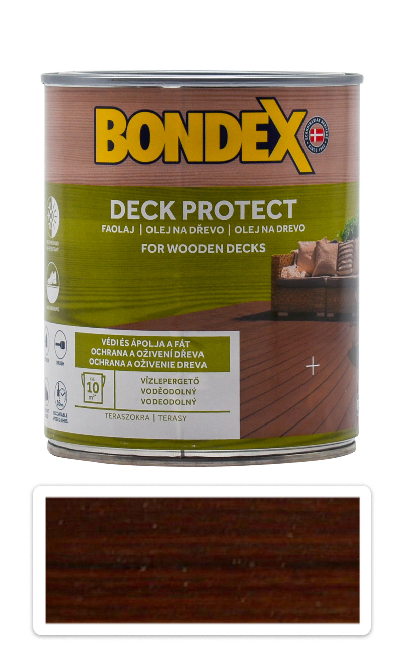 BONDEX Deck Protect - ochranný syntetický olej na dřevo v exteriéru 0.75 l Palisandr