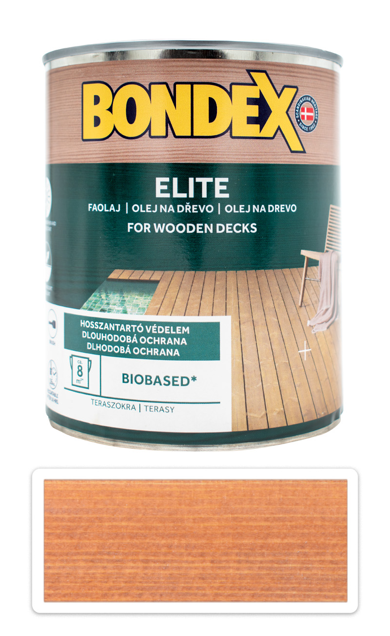 BONDEX Elite - odolný rychleschnoucí ochranný olej na dřevo v exteriéru 0.75 l Teak