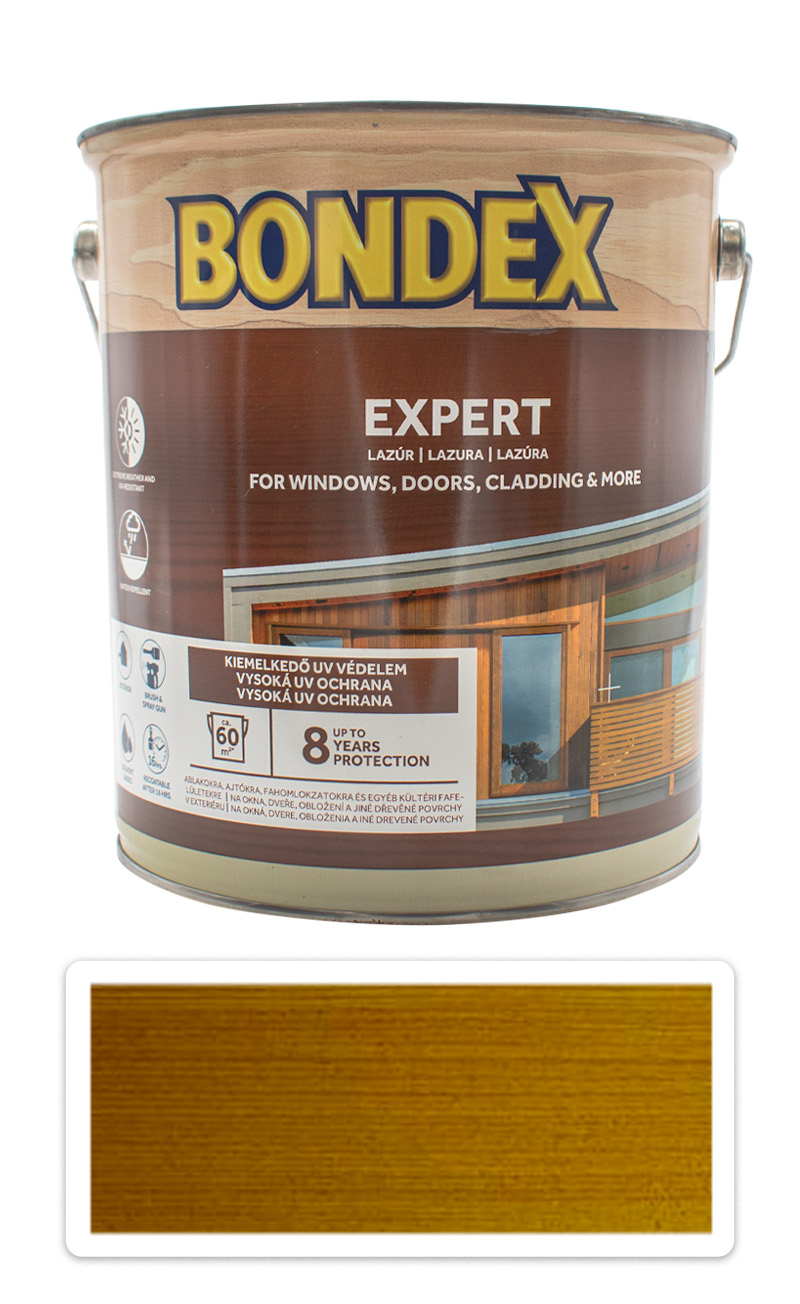 BONDEX Expert - silnovrstvá syntetická lazura na dřevo v exteriéru 5 l Dub