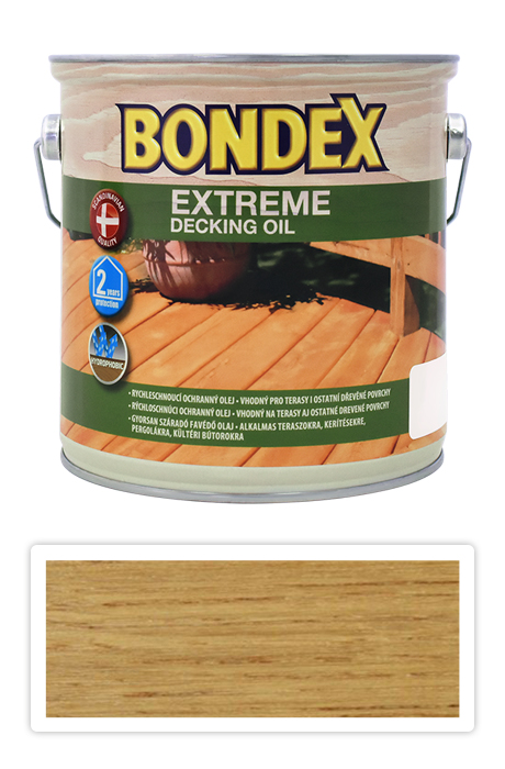 Bondex EXTREME DECKING OIL 2.5l Bezbarvý