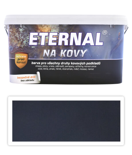 ETERNAL Na kovy - antikorozní barva na kov 5 l Černá 413