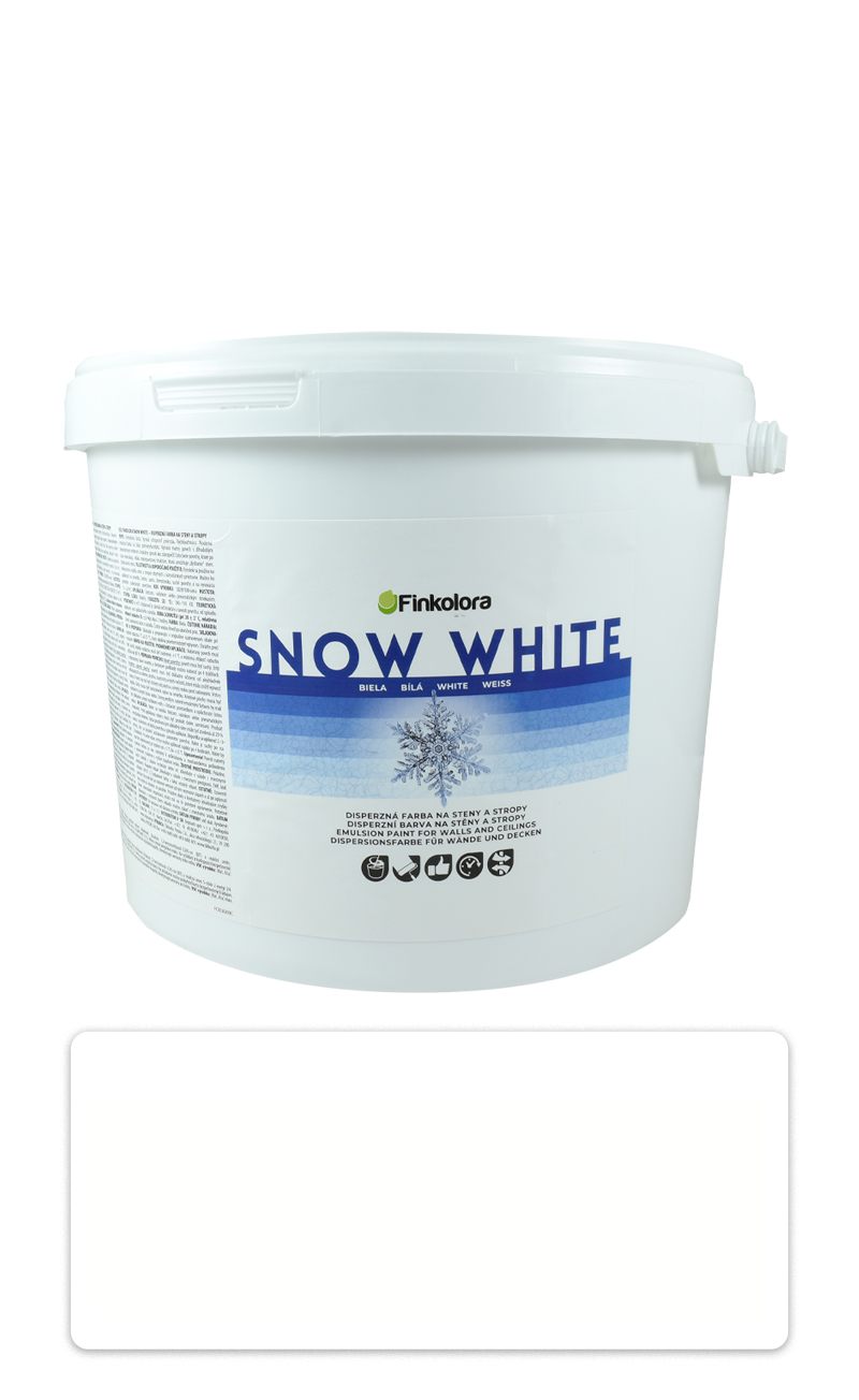 FINKOLORA Snow White - otěruvzdorná malířská barva do interiéru 15 l Bílá