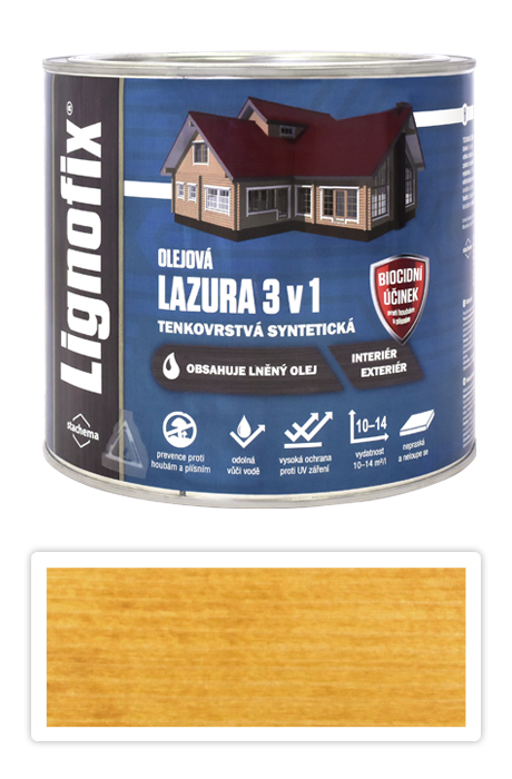 Lignofix LAZURA 3v1 - olejová lazura s biocidem 2.2 l Pinie