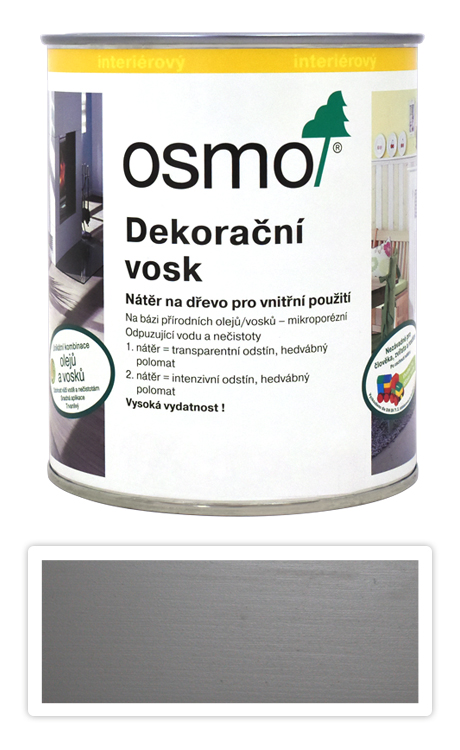 OSMO Dekorační vosk intenzivní odstíny 0.75 l Křemen 3181