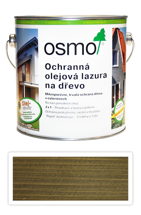 OSMO Ochranná olejová lazura 2.5 l Křemenně šedá 907