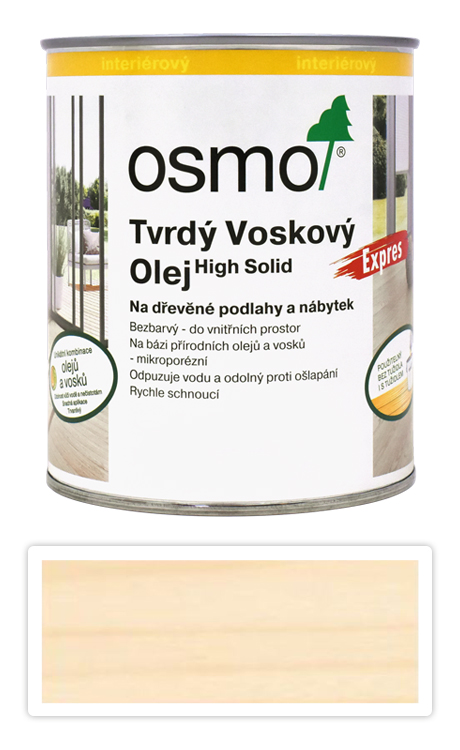 OSMO Tvrdý voskový olej EXPRES 0.75 l Bílý 3340