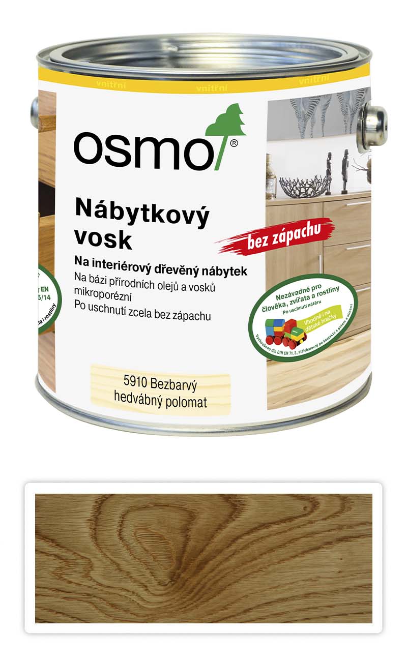 OSMO Vosk na dřevěný nábytek 2.5 l Bezbarvý 5910