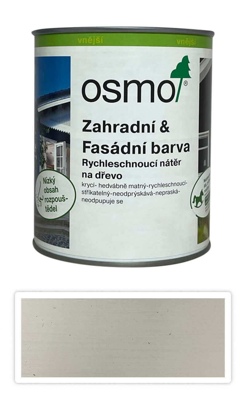 OSMO Zahradní a fasádní barva na dřevo 0.75 l Čistá bílá 7262