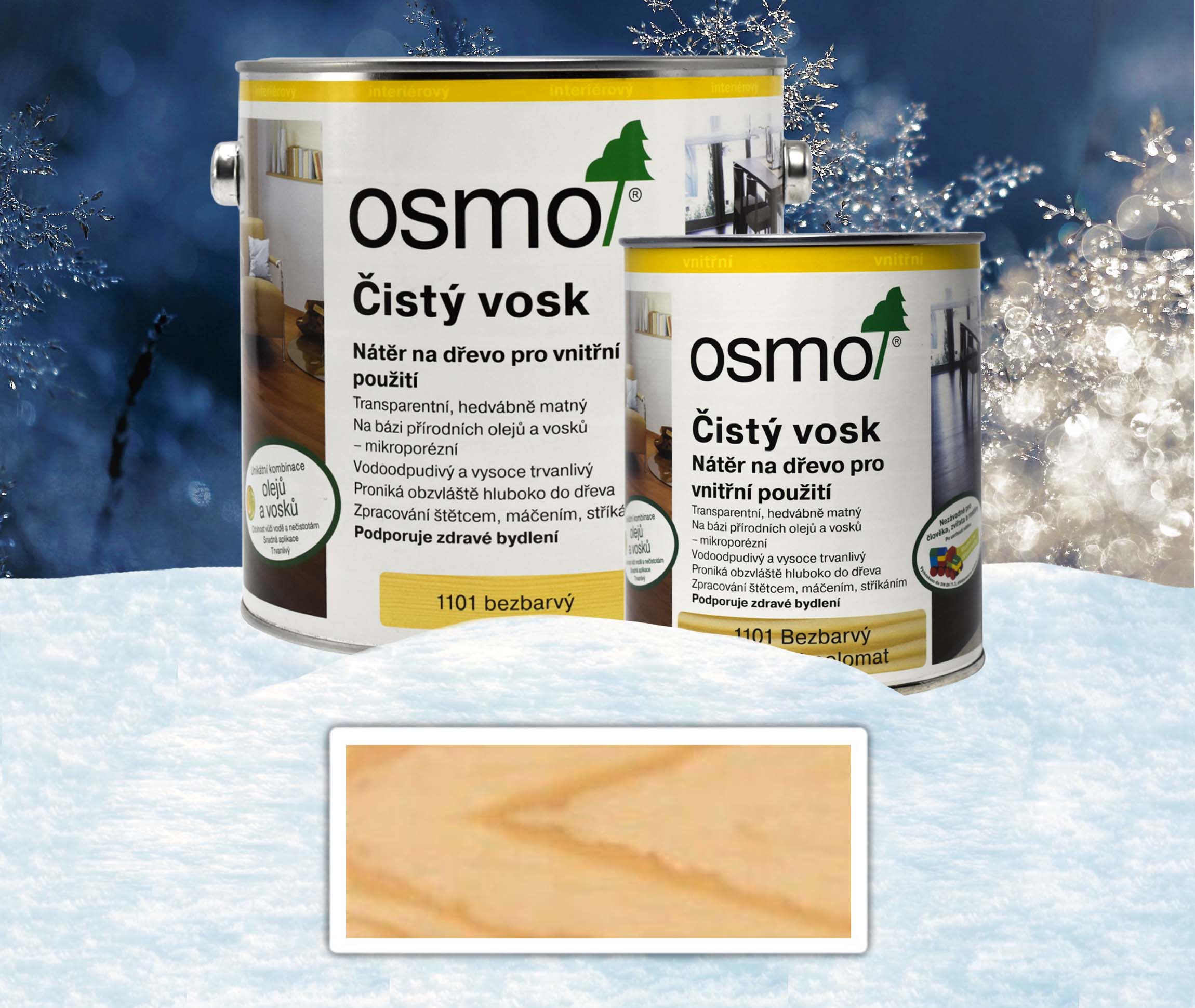OSMO sada - čistý vosk 2.5 l Bezbarvý 1101 + 0.75 l ZDARMA